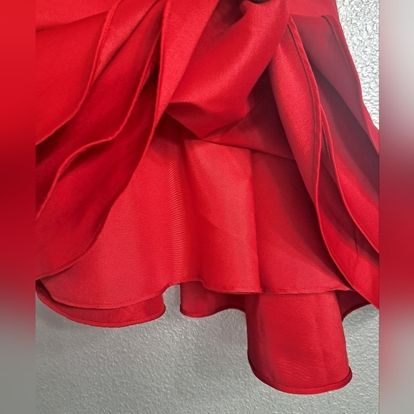 Landy Bridal Wine Strapless Satin Dress Sorority Winter Formal Size Small - Picture 7 of 16